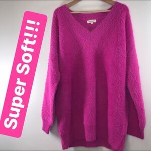 Soft and Cozy Sweet Lady Fuchsia Sweater